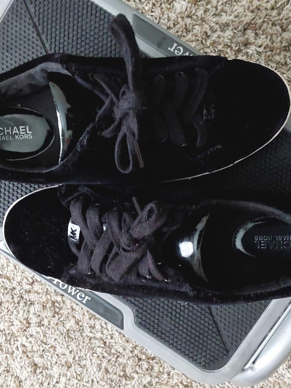 Michael Kors Men's Black Velvet Lace-Up Sneakers